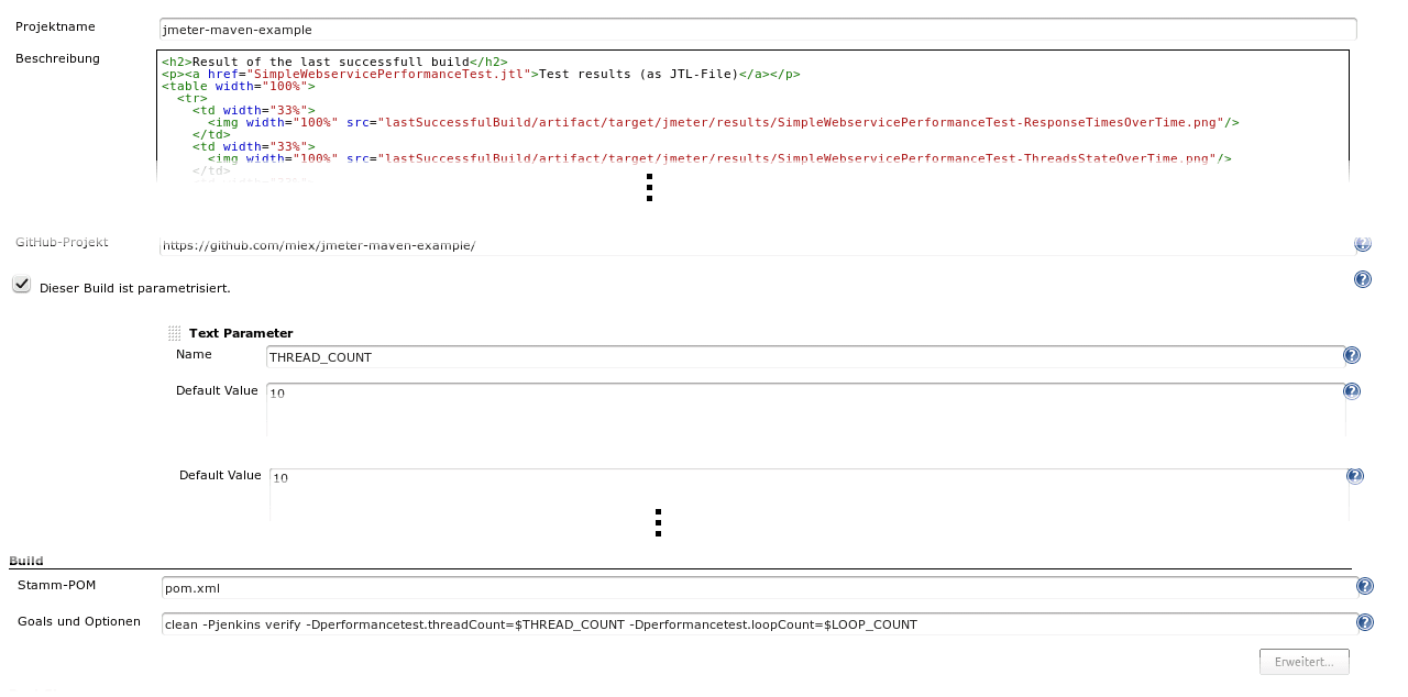 Jenkins Job für JMeter Test