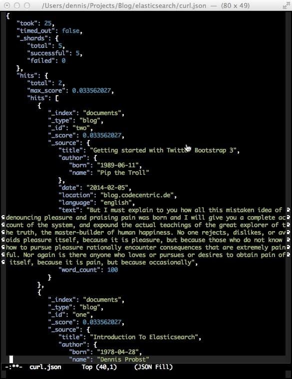result search english