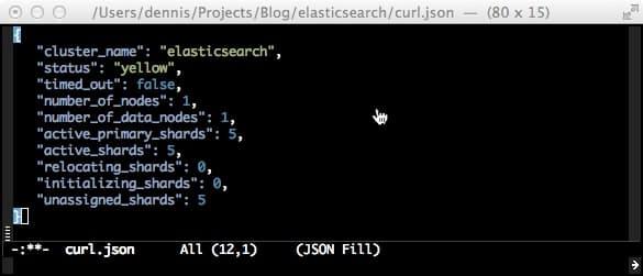 cluster health yellow