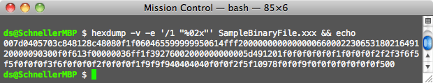 Hexdump command call