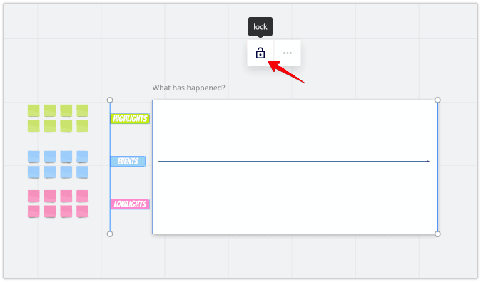 prepare canvas, sticky notes, and lock the the canvas background