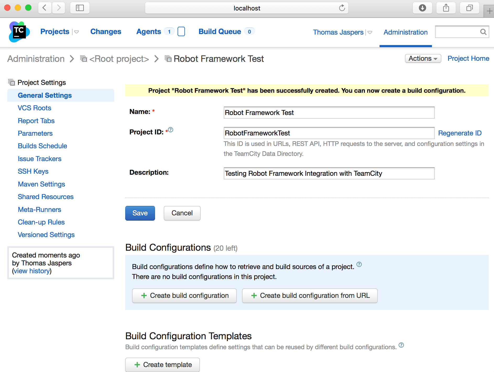 TeamCity-ProjectConfiguration