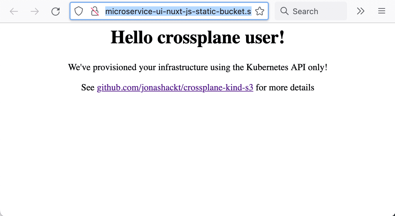 S3 static website deployed
