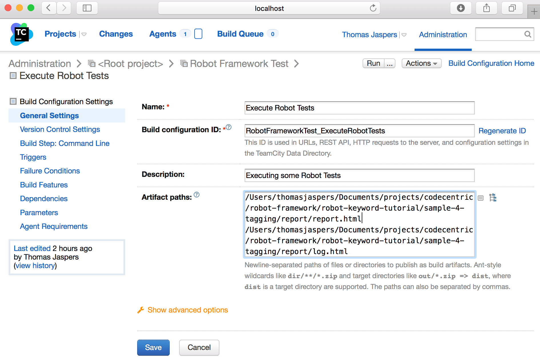 TeamCity-ConfigureArtefacts