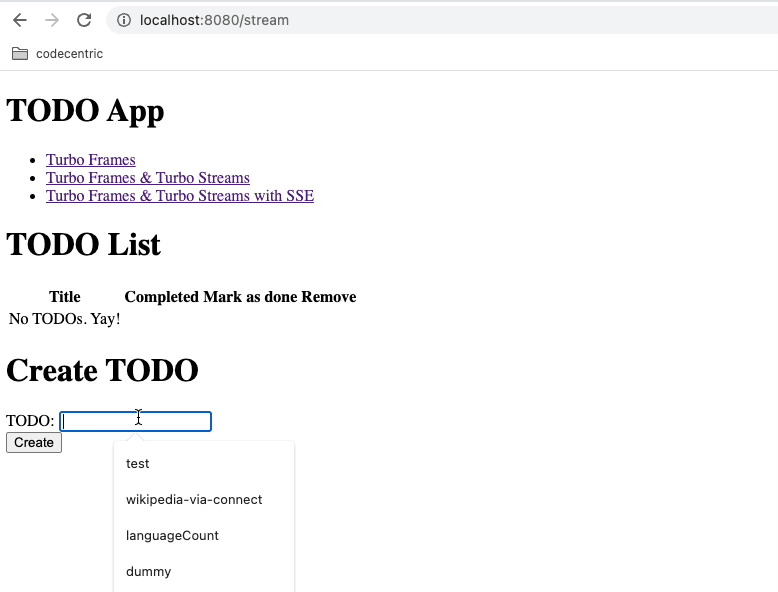 Created To-do is added to the list of To-dos via Turbo Streams