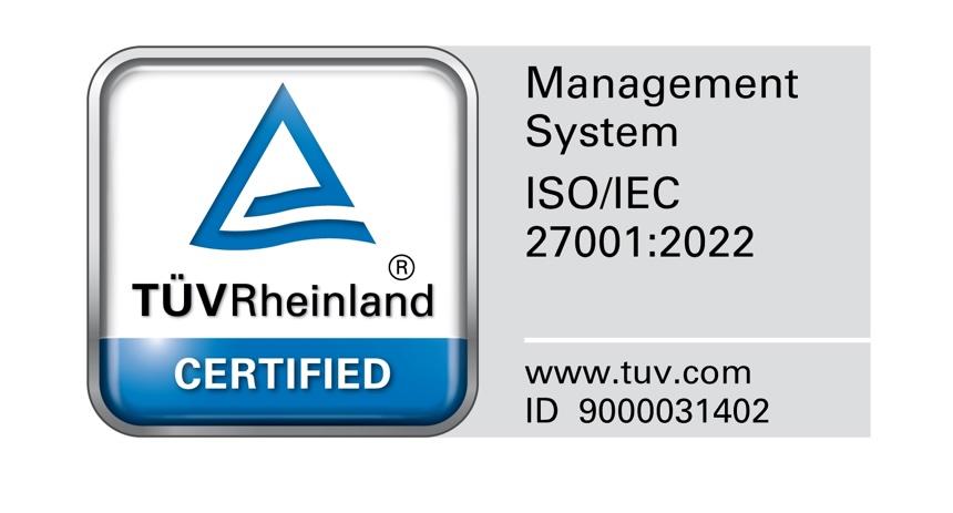 Logo of TÜV ISO27001-Certificate