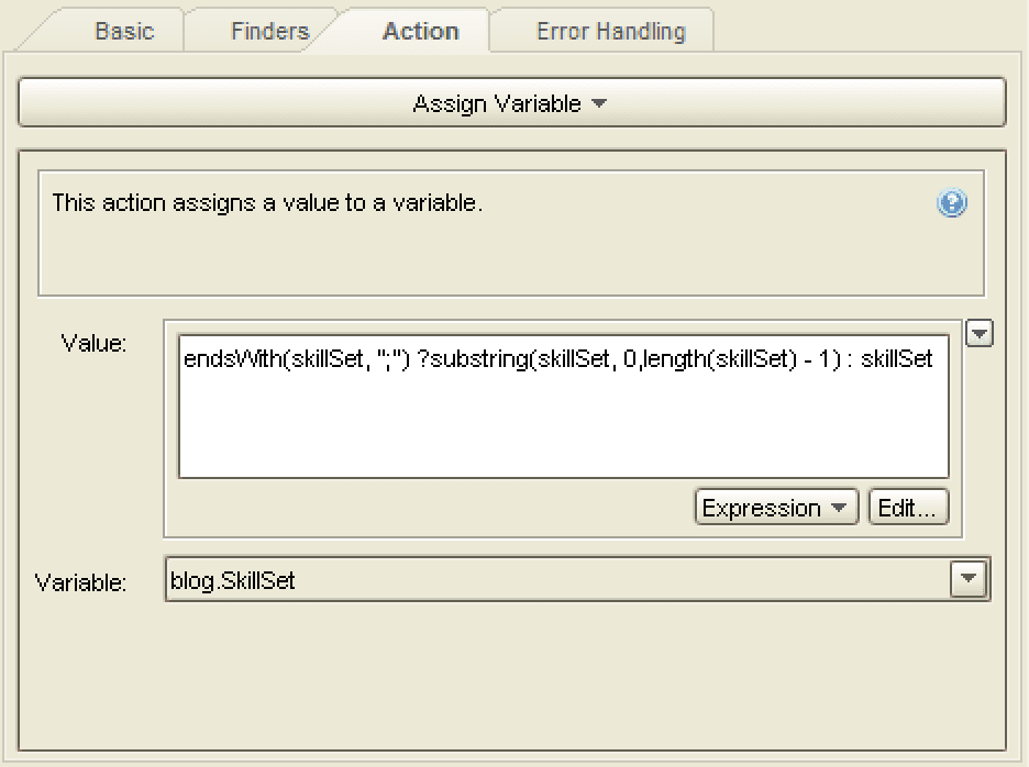 Assign Variable with code