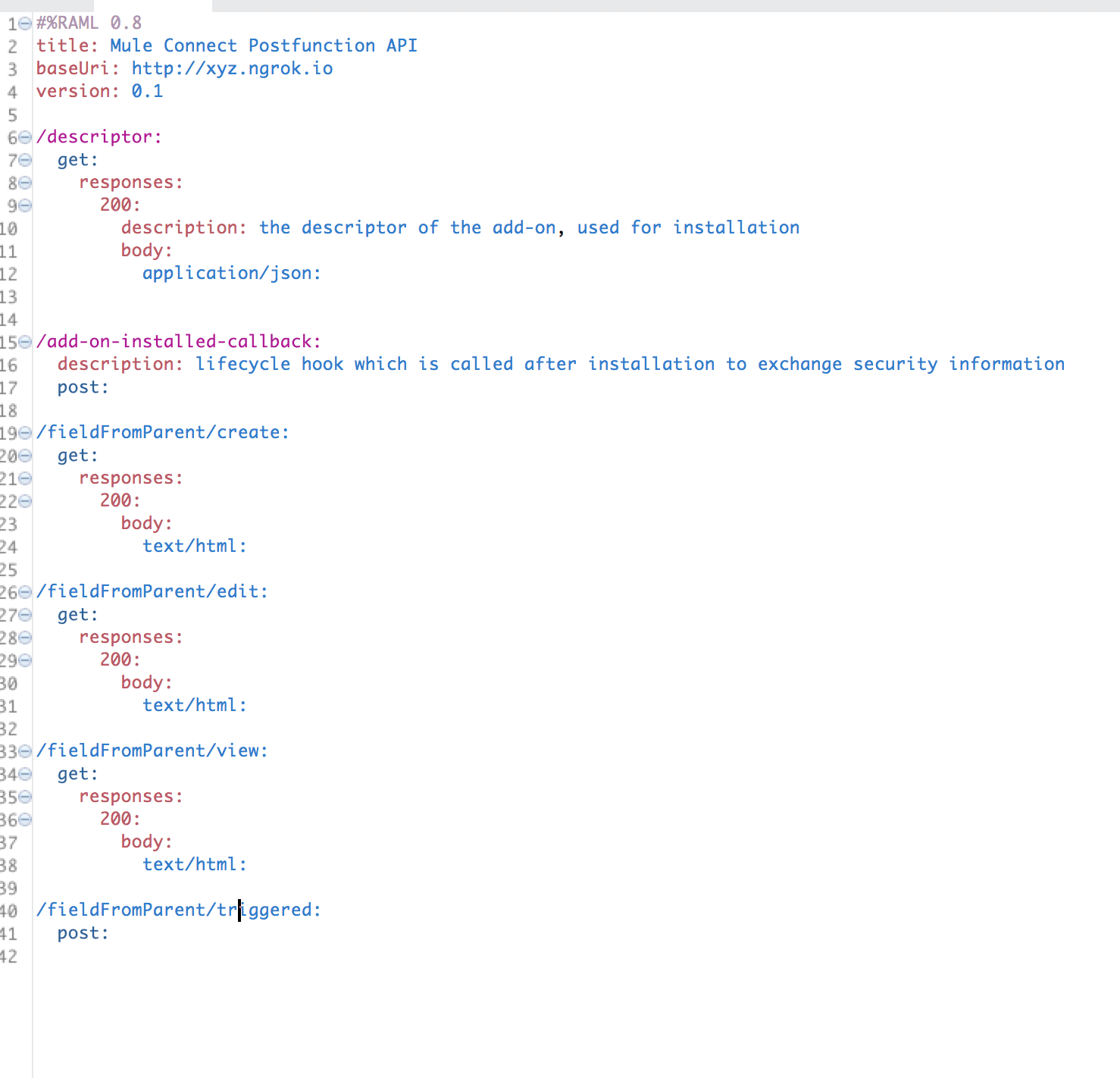 first draft of the API