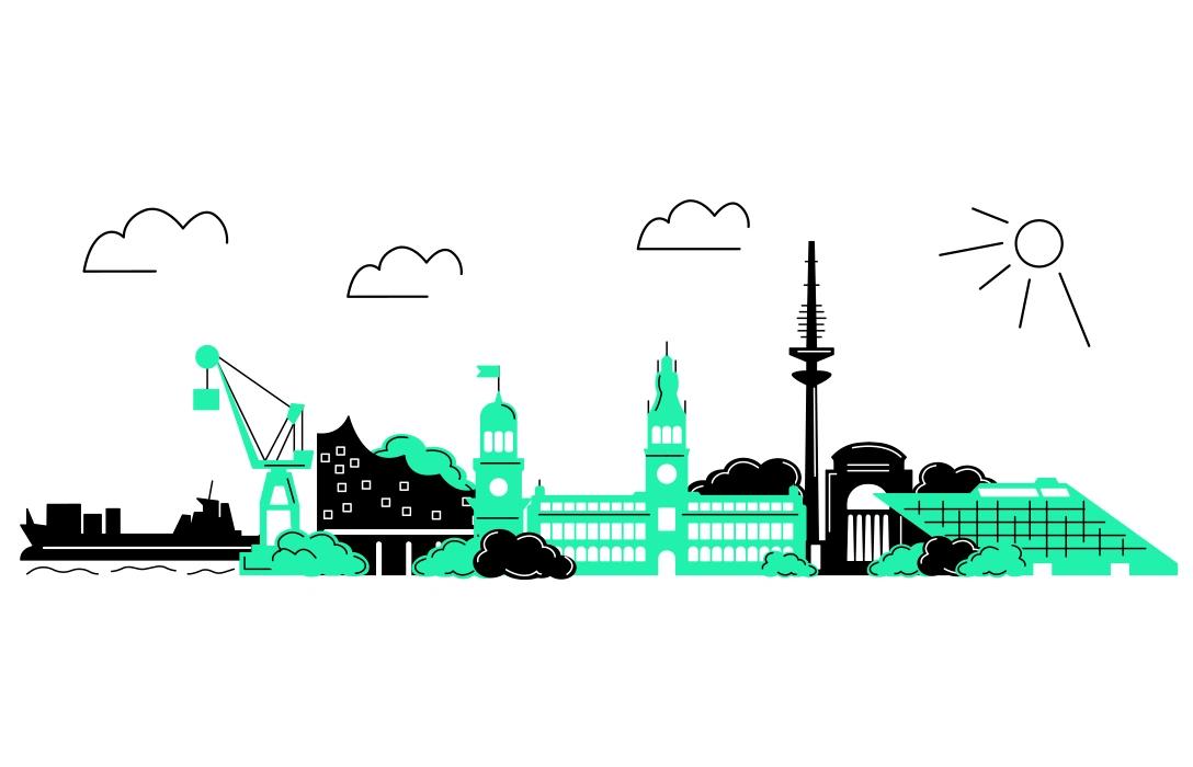 Skyline von Hamburg