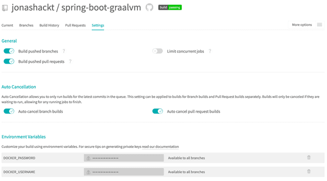 defining TravisCI environment variables for Heroku Container Registry access