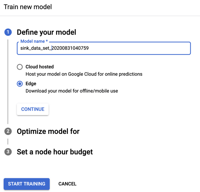 start model training in automl