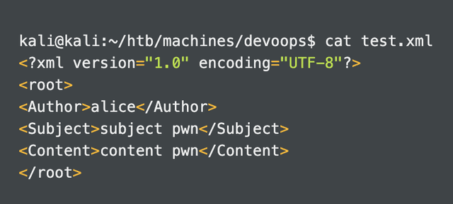 first XML file